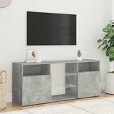 TV ormarić s LED svjetlima siva boja betona 120 x 30 x 50 cm | shoptok.hr
