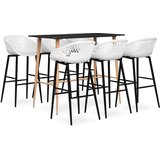 vidaXL 7-dijelni barski set crno-bijeli | shoptok.hr