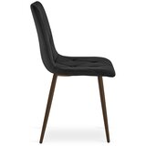 Libra stolica - crni baršun / noge od oraha x 1 | shoptok.hr