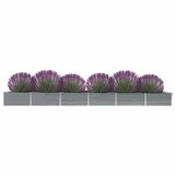 vidaXL Visoka greda pocinkano jeklo 600x80x45 cm siva, (20618719) Cene