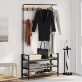 vidaXL Obešalnik za plašče s polico artisan hrast 95 x 34 x 184 cm | Shoptok.si