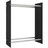 Furnova Stojalo za drva črno 80x35x100 cm kaljeno steklo, (21912774) | Shoptok.si