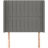  Uzglavlje s ušima tamnosivo 93x16x118/128 cm od tkanine | shoptok.hr