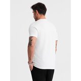 Ombre Men's BASIC classic cotton T-shirt - white | ePonuda.com