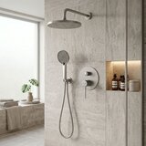 REA Bath Komplet za tuširanje za vgradnjo Lungo Stripe Nickel Brush + BOX | Shoptok.si
