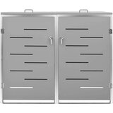 vidaXL Spremište za dvije kante za smeće 138 x 77,5 x 115,5 cm čelično | shoptok.hr