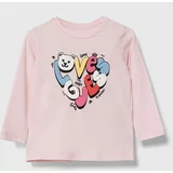 Guess Kratka majica za dojenčka roza barva, A4YI01 K6YW4