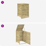  Spremište za kante za otpad na kotačima za 1 spremnik 240 L | shoptok.hr