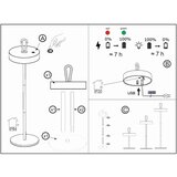 Fischer & Honsel Črna LED namizna svetilka (višina 47 cm) Dord – | Shoptok.si