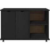  Mobilni ormar Crna 100 x 39 x 65,5 cm Čvrsto borovo drvo | Eponuda.ba