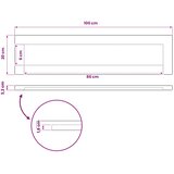  Pravokutni stolni vrh 100 x 20 x 3,2 cm Pravokutni Slike