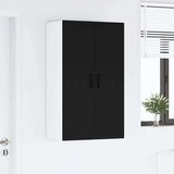 vidaXL Stenska kuhinjska omarica Črna 60 x 31 x 100 cm Konstruiran les | Shoptok.si