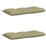  Jastučići za klupe VIANEN 2 kom. 100% poliester Svijetlo zelena - Svijetlo zelena 110 x 60 x 12 cm | shoptok.hr