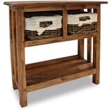  Konzolni stol od masivnog obnovljenog drva 69 x 28 x 70 cm | shoptok.hr