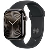 Apple Watch Series 10 GPS + Cell. 46mm Slate TC, Black Sport Band - M/L, (MWYE3QCA) | shoptok.hr