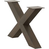  Noge za klub stolić u obliku slova X, 2 kom, prirodni čelik, 70 x (42-43) cm, čelik | shoptok.hr