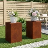 Stalak za biljke 2 pcs Rđa 40 x 40 x 60 cm Otporni čelik
