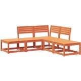  The Living Store Vrtna sedežna garnitura 5-delna voščeno rjava trdna borovina - Vrtna Sedežna Garnitura, (21451349) | Shoptok.si