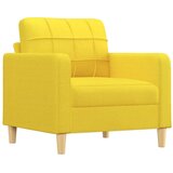  Fotelja s tabureom svjetložuta 60 cm od tkanine Slike