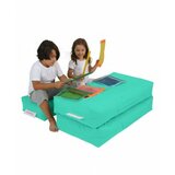 Atelier Del Sofa lazy bag kids double seat pouf turquoise cene