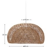 Kave Home Senčilo iz ratana v naravni barvi ø 60 cm Isora – | Shoptok.si