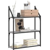  Zidna polica s 3 razine sivog hrasta sonome 60x21x78,5cm drvena | shoptok.hr