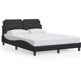 Maison Chic Posteljni okvir - Dvoposteljna postelja - Zakonska postelja z vzglavjem črn 140x190 cm umetno usnje-J15986, (21777137) | Shoptok.si