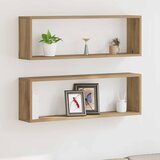 Police na zidu 2 pcs Umjetnička hrastovina 80 x 15 x 26 cm | shoptok.hr