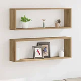 na zidu 2 pcs Umjetnička hrastovina 80 x 15 x 26 cm