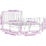  Okvir za krevet 2 pcs Vosak smeđa 150 x 200 cm | shoptok.hr
