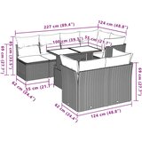  8-dijelni set vrtnih sofa od poliratana s jastucima crni | shoptok.hr