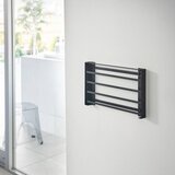YAMAZAKI Mat črna jeklena stenska kopalniška polica Tower – | Shoptok.si