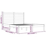  Posteljni okvir bel iz trdne borovine 200x200 cm, (20684443) | Shoptok.si