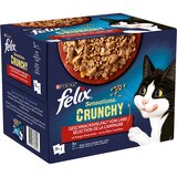 Felix "Sensations Crunchy" vrečke 20 x 85 g + 80 g hrustljavi koščki - Piščanec, govedina, zajec, jagnjetina Cene