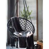 Boho viseća fotelja s crnim jastukom 490129A | shoptok.hr