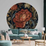  Okrugla fototapeta - Tapestry-style large retro flowers 230x230 | shoptok.hr