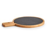 ZELLER Daska za rezanje/posluživanje s drškom, bambus/škriljevac, 29,5 x 22 x 1,5 cm, 24509 | shoptok.hr