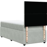 Box spring krevet s madracem svjetlosivi 100x200 cm baršunasti | shoptok.hr