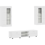  Set TV komoda s ladicama FLORIN 3 pcs Bijelo Konstruirano drvo | shoptok.hr