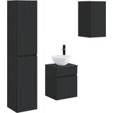  Set namještaja za kupaonicu 3 kom. Crna 33 x 34,5 x 160 cm | shoptok.hr