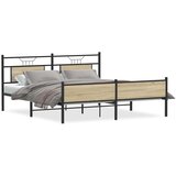  Metalni okvir kreveta bez madraca boja hrasta sonome 183x213 cm | shoptok.hr