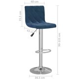  Barske stolice 2 kom. Plavi baršun | shoptok.hr