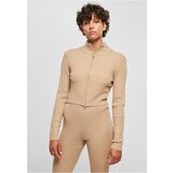 UC Ladies Ladies Cropped Rib Knit Zip Cardigan unionbeige | shoptok.hr