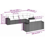 vidaXL 7-dijelni set vrtnih sofa od poliratana s jastucima bež | shoptok.hr