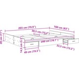  Postelja z dodatnim prostorom za shranjevanje Betonsko siva, (5000126800) | Shoptok.si