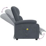  Masažna fotelja tamnosiva baršunasta | shoptok.hr