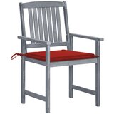 The Living Store Vrtni stoli z blazinami 8 kosov trden akacijev les sivi - Vrtni Stol, (21459658) | Shoptok.si