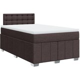  Krevet box spring s madracem tamnosmeđi 120 x 190 cm od tkanine | shoptok.hr