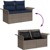  Vrtna sedežna garnitura z blazino 7 pcs Siva Poly ratan, (5000022201) | Shoptok.si