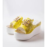 Gemre Yellow wedge flip-flops Havanna | Shoptok.si